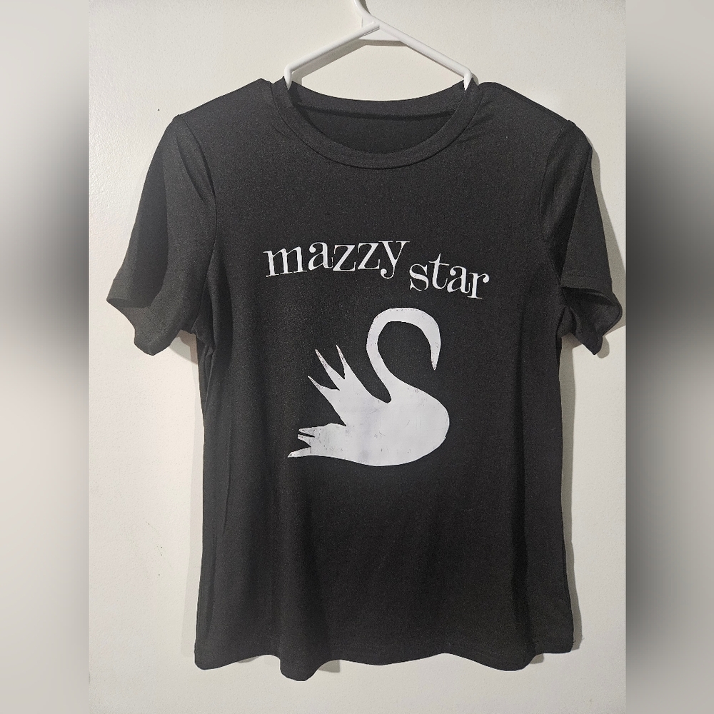 Mazzy Star Black T-Shirt with White Swan Graphic. Never Worn.ִִִֶֶ✮⋆˙